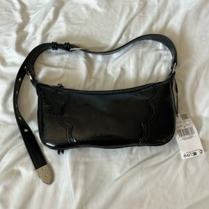Mango Black Metallic Purse - Hippie Style, Brand New with Tag